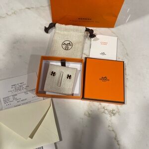 Hermès studd earrings